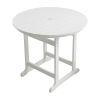 HIPS Patio Bar Table with Umbrella Hole(1.97"), White