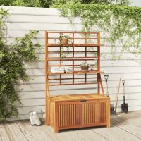 Storage Box with Trellis 39"x19.7"x63" Solid Wood Acacia