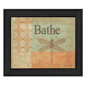 "Bathe" By Becca Barton, Printed Wall Art, Ready To Hang Framed Poster, Black Frame