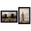 "By The Sea Collection" 2-Piece Vignette By Lori Deiter, Printed Wall Art, Ready To Hang Framed Poster, Black Frame