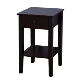 Brown Bathroom Floor-standing Storage Table with a Drawer