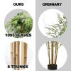 5-Feet Artificial Bamboo Silk Tree Indoor-Outdoor Decorative Planter