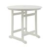 HIPS Patio Bar Table with Umbrella Hole(1.97"), White