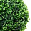 Artificial Boxwood Plants 2 pcs with Pots Ball Shaped Green 10.6"