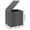 Patio Cushion Box PE Rattan Gray