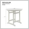 HIPS Patio Bar Table with Umbrella Hole(1.97"), White