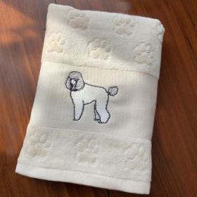 Dog Embroidery Water Absorbing Wash Towel (Option: 4 Style-62x40cm)