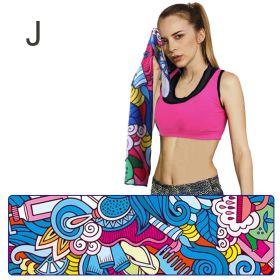 Sweat Absorbing Running Exercise Fitness Towel (Option: J style)