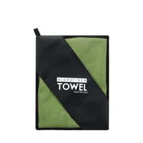 Microfiber Double Fleece Sports Quick Drying Towel (Option: Light Green-50X120cm)