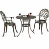 Outdoor Patio Furniture Set Cast Aluminum 3pcs Bistro Table Set