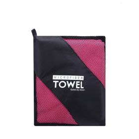 Microfiber Double Fleece Sports Quick Drying Towel (Option: Rose Red-50X120cm)