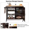 Rolling Storage Cabinet Kitchen Cart For Home And Bar Commercial Usage