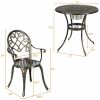 Outdoor Patio Furniture Set Cast Aluminum 3pcs Bistro Table Set