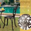 Outdoor Patio Furniture Set Cast Aluminum 3pcs Bistro Table Set