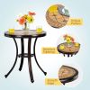 Outdoor Patio Furniture Set Cast Aluminum 3pcs Bistro Table Set