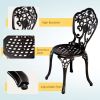 Outdoor Patio Furniture Set Cast Aluminum 3pcs Bistro Table Set