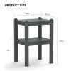 Double outdoor side table;  rectangular patio side table  in HDPE